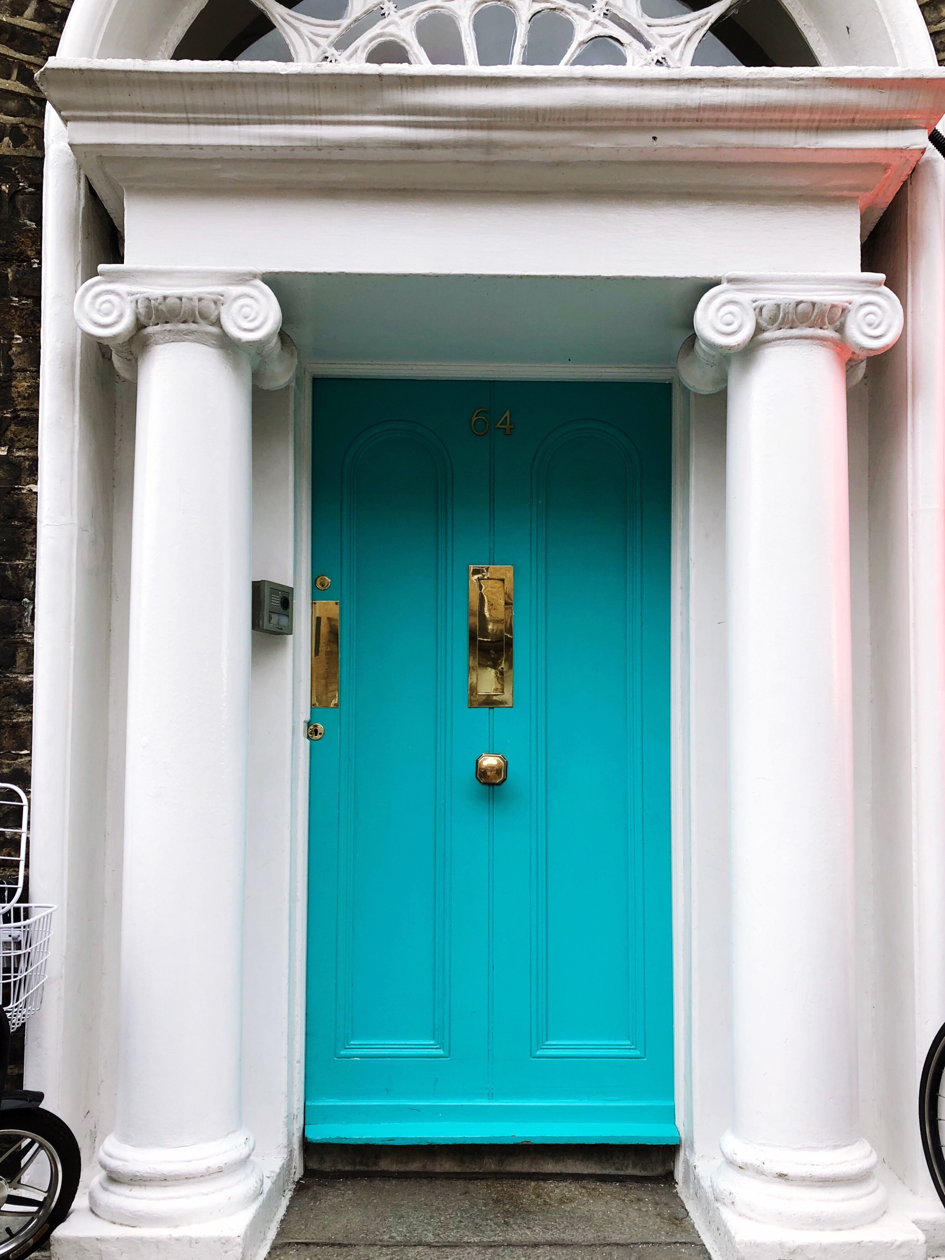 Blue door entryway